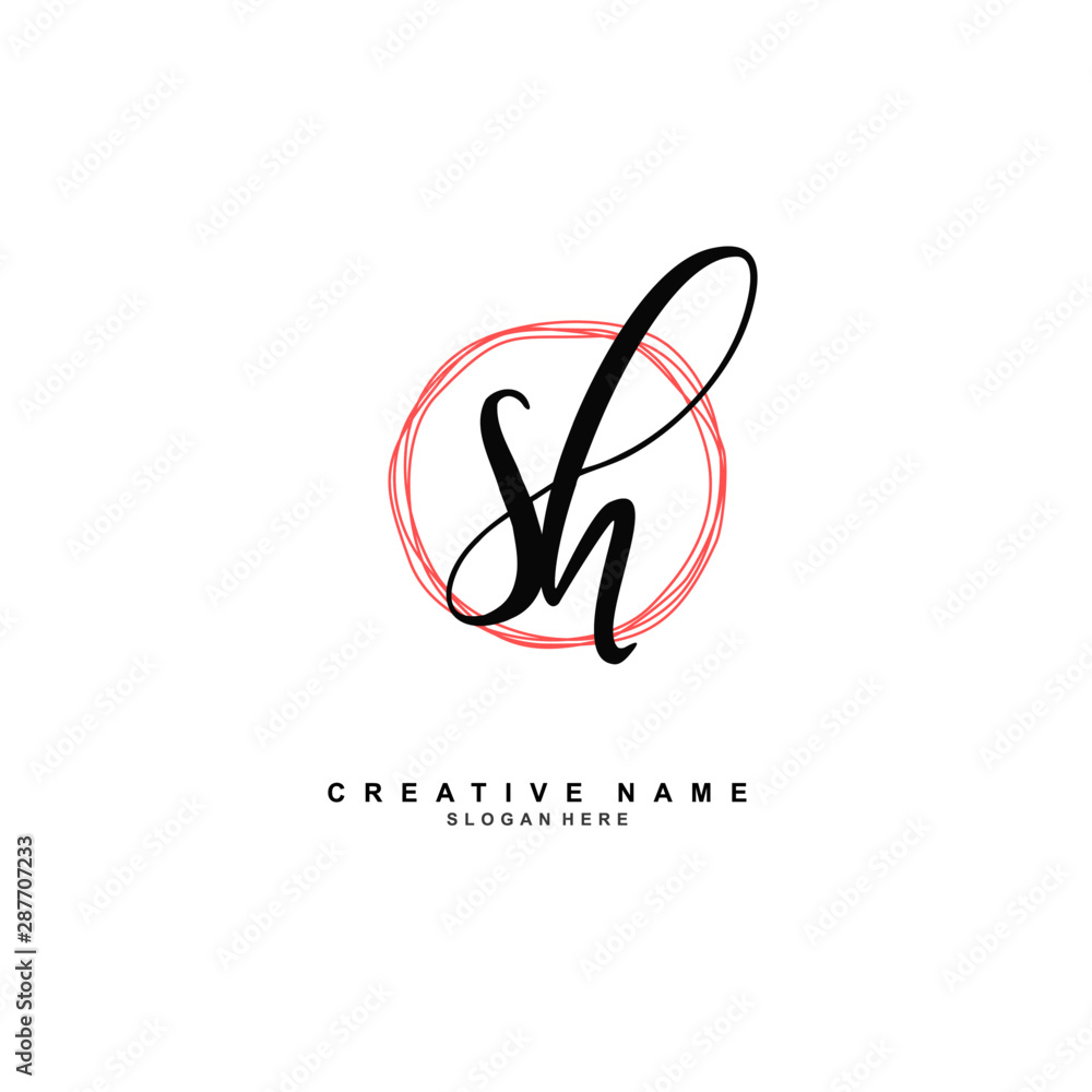 S H SH Initial logo template vector. Letter logo concept with background template. S H SH Initial logo template vector. Letter logo concept with background template.