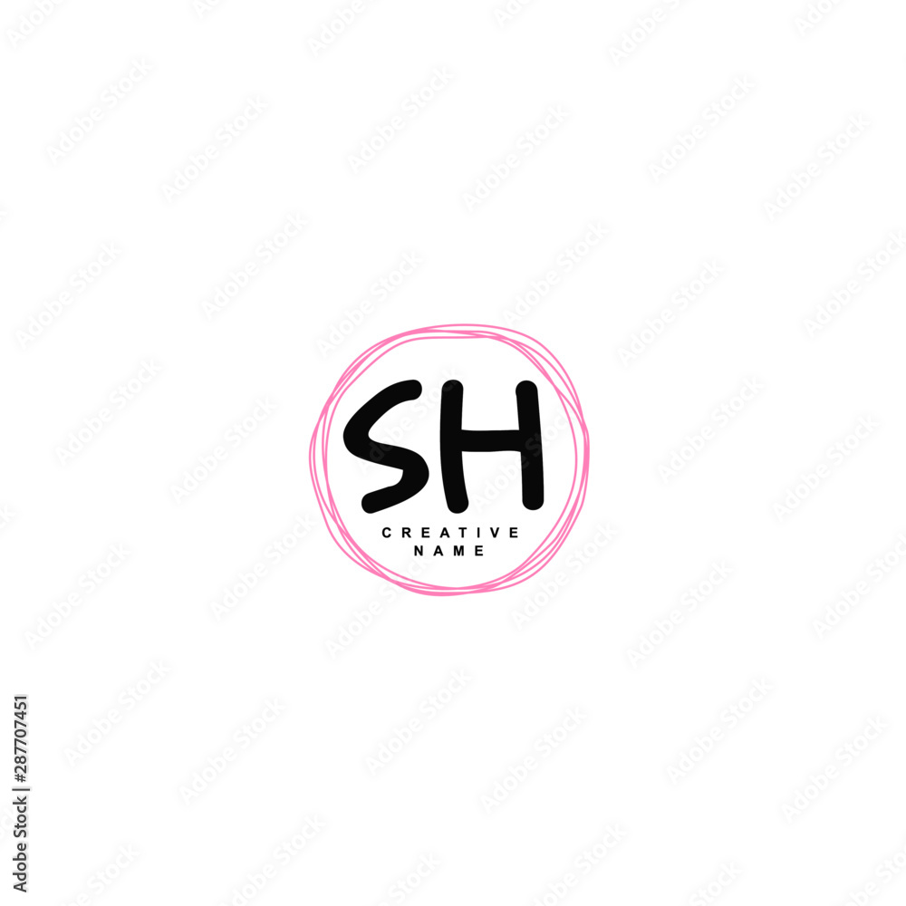 S H SH Initial logo template vector. Letter logo concept with background template. S H SH Initial logo template vector. Letter logo concept with background template.