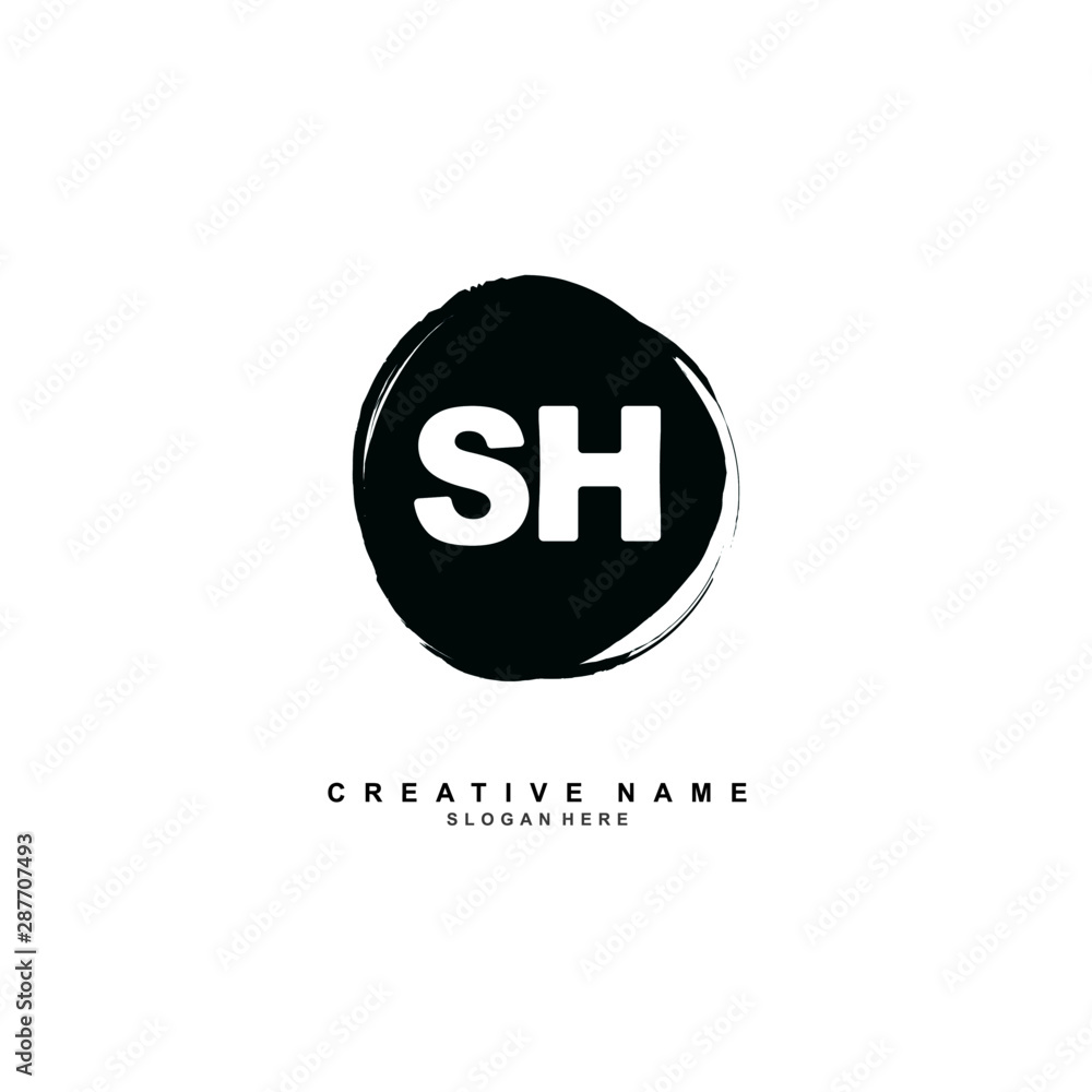 S H SH Initial logo template vector. Letter logo concept with background template. S H SH Initial logo template vector. Letter logo concept with background template.