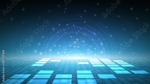 abstract blue perspective  technology vector background,speed internet connetion concept,blue tech innovative background,blue technology backdrop illustration