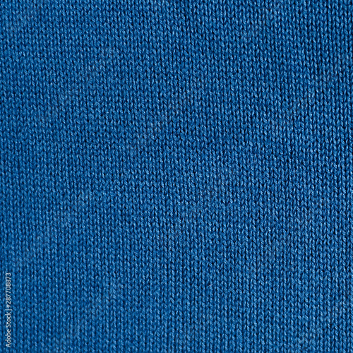 Blue or prussian blue knitted texture background