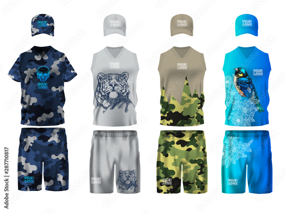 Sportswear set design template mock up Stock Vector Adobe Stock Sportswear set design template mock up Stock Vector Adobe Stock