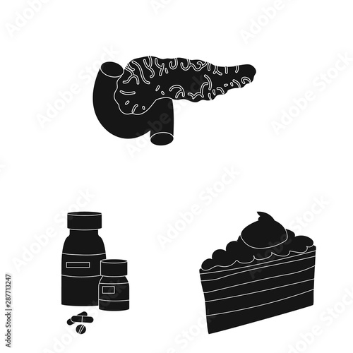 Isolated object of healthcare and medicine icon. Collection of healthcare and diabetes vector icon for stock.