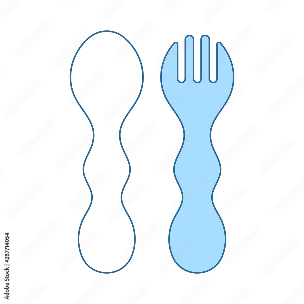 Obraz premium Baby Spoon And Fork Icon