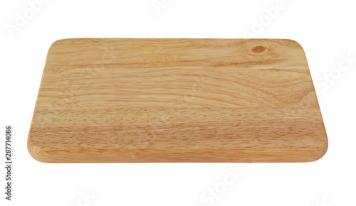 Natural wooden cutting board isolated