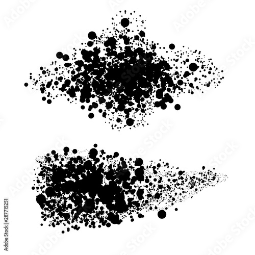 Particles silhouette circle isolated grunge on a white vector eps 10