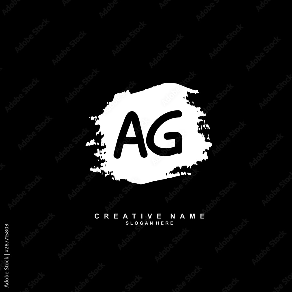 A G AG Initial logo template vector. Letter logo concept with background template. A G AG Initial logo template vector. Letter logo concept with background template.
