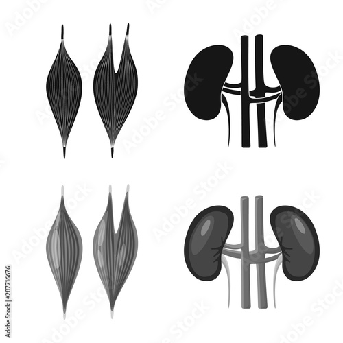 Isolated object of biology and scientific icon. Collection of biology and laboratory vector icon for stock.