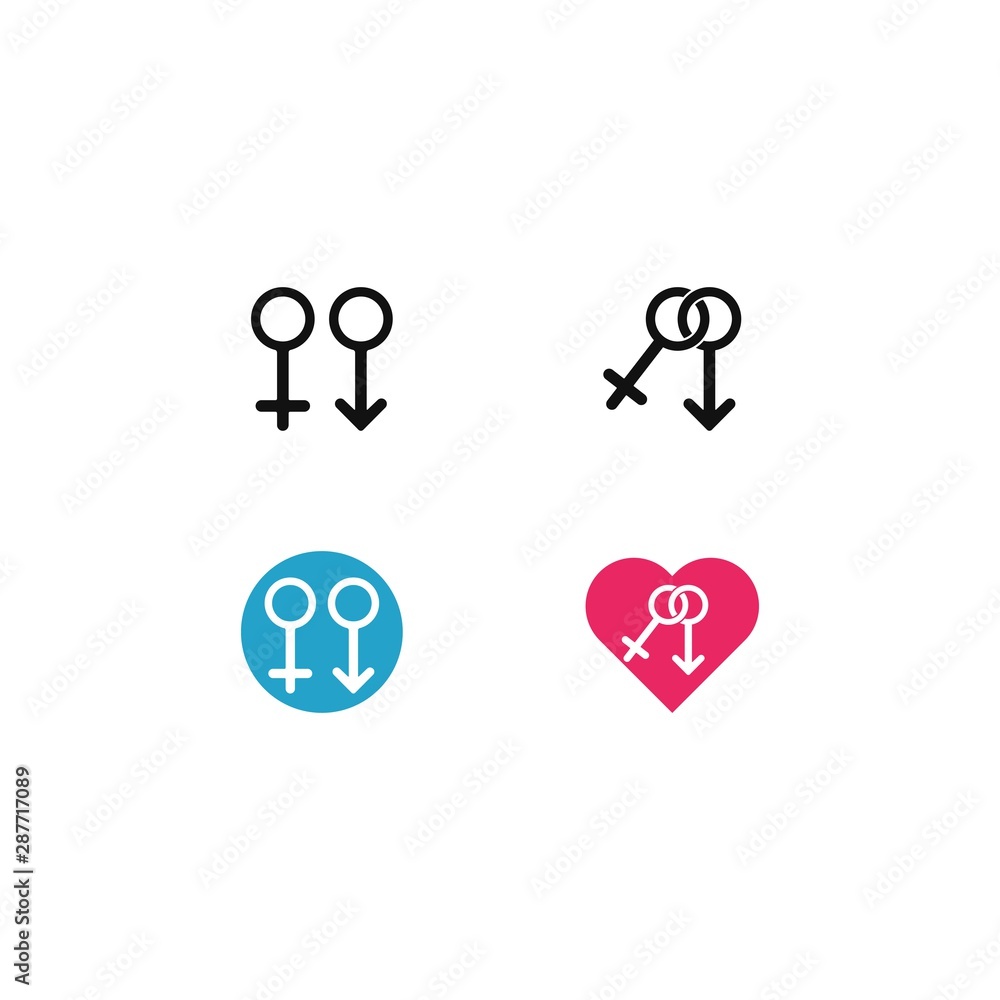 Male,Female symbol vector icon illustration design Male,Female symbol vector icon illustration design