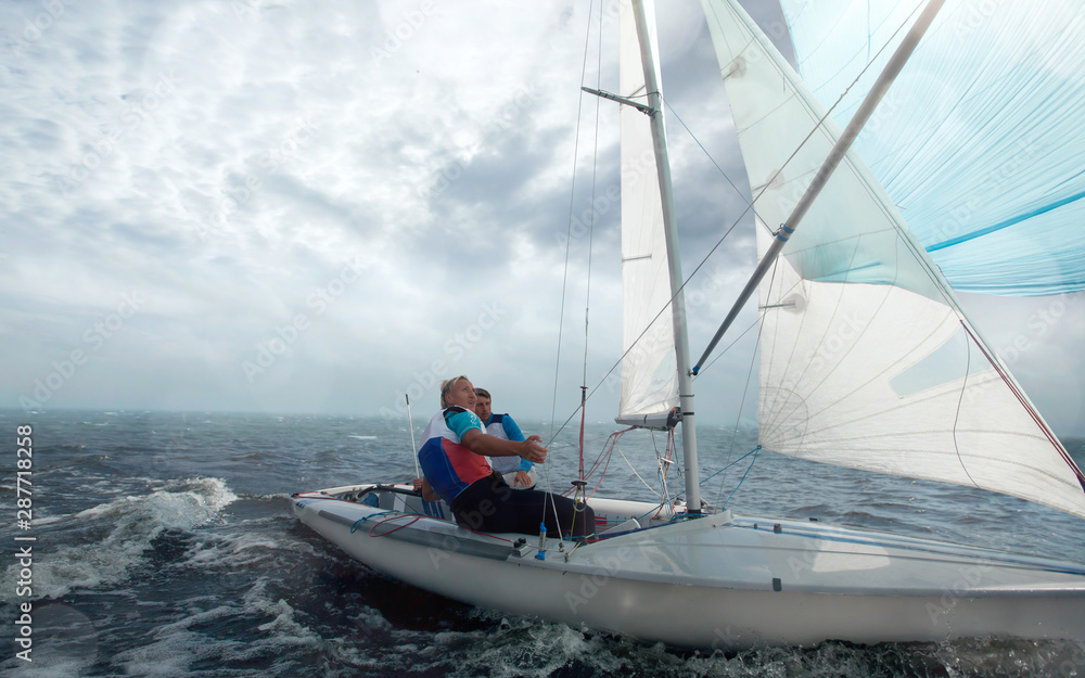 Fototapeta premium Sailing yacht race. Yachting. Sailing regatta.