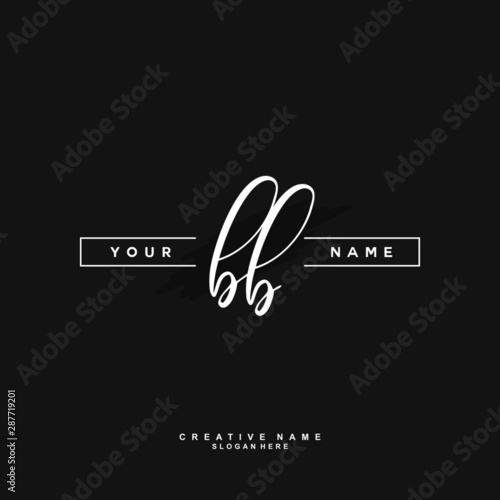 B BB Initial logo template vector. Letter logo concept with background template.