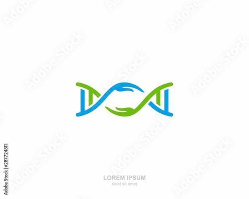 DNA care Logo vector design template