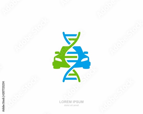 DNA automotive Logo vector design template