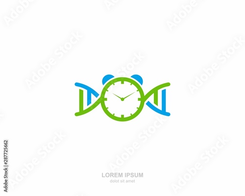 DNA alarm Logo vector design template