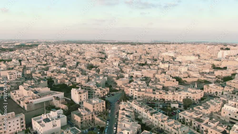 aerial view of the Zurrieq Village, Malta, drone over the village aerial view of the Zurrieq Village, Malta, drone over the village