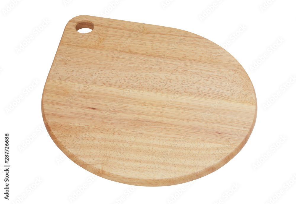 Round wooden cutting board isolated on white background Round wooden cutting board isolated on white background