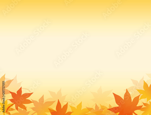紅葉のフレーム 秋の背景素材 テンプレート