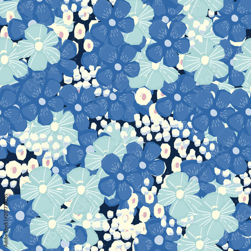 Fototapeta Naklejka Na Ścianę i Meble -  Seamless pattern Vector floral design. Romantic background print for fabrics and wallpapers.