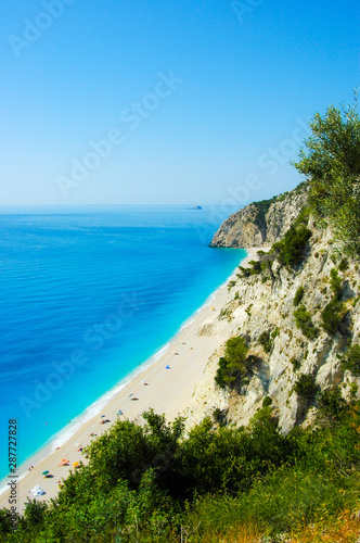 High View of the Sea at Lefkada, Ekkremnoi beach, Greece