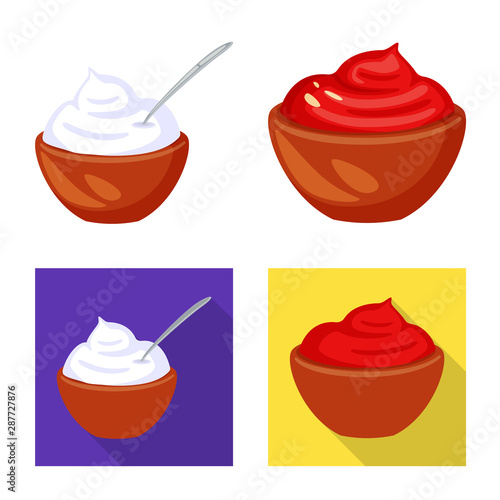 Isolated object of taste and product logo. Collection of taste and cooking stock symbol for web.