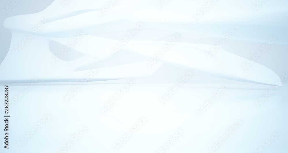 White smooth abstract architectural background. 3D illustration and rendering White smooth abstract architectural background. 3D illustration and rendering