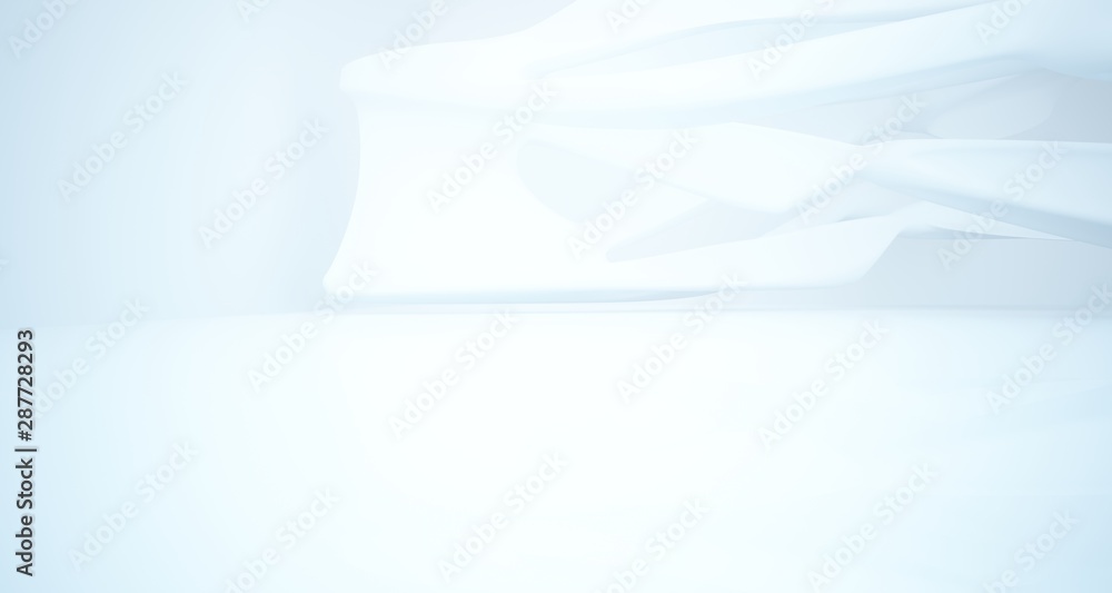 White smooth abstract architectural background. 3D illustration and rendering White smooth abstract architectural background. 3D illustration and rendering