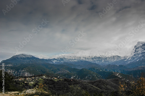 Panorama Of Gkamila Mountain At Zagorochoria,Greece