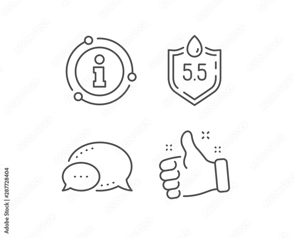 Ph neutral line icon. Chat bubble, info sign elements. Clinically tested sign. Water drop symbol. Linear ph neutral outline icon. Information bubble. Vector Ph neutral line icon. Chat bubble, info sign elements. Clinically tested sign. Water drop symbol. Linear ph neutral outline icon. Information bubble. Vector