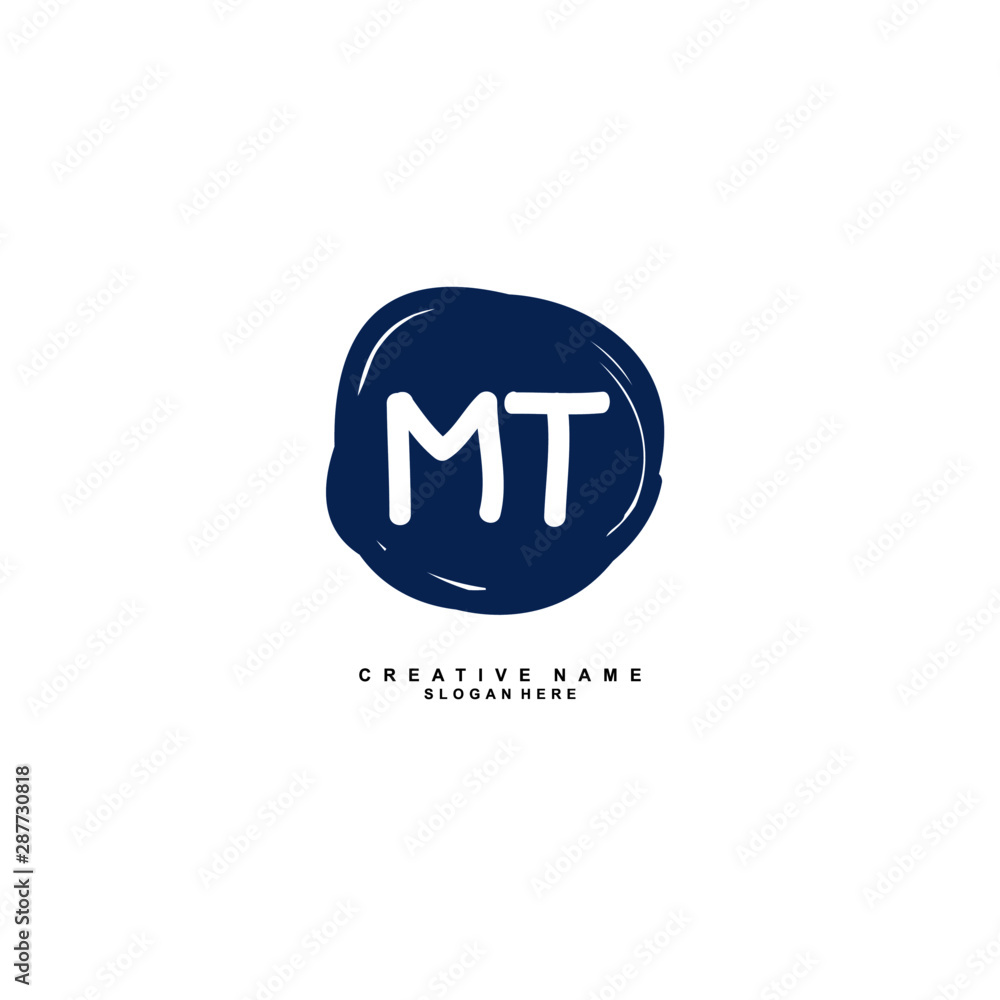 M T MT Initial logo template vector. Letter logo concept with background template. M T MT Initial logo template vector. Letter logo concept with background template.