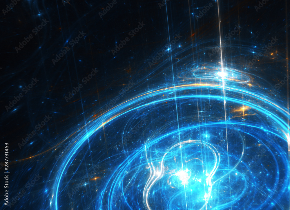 Fototapeta premium Abstract color dynamic background with lighting effect. Fractal art