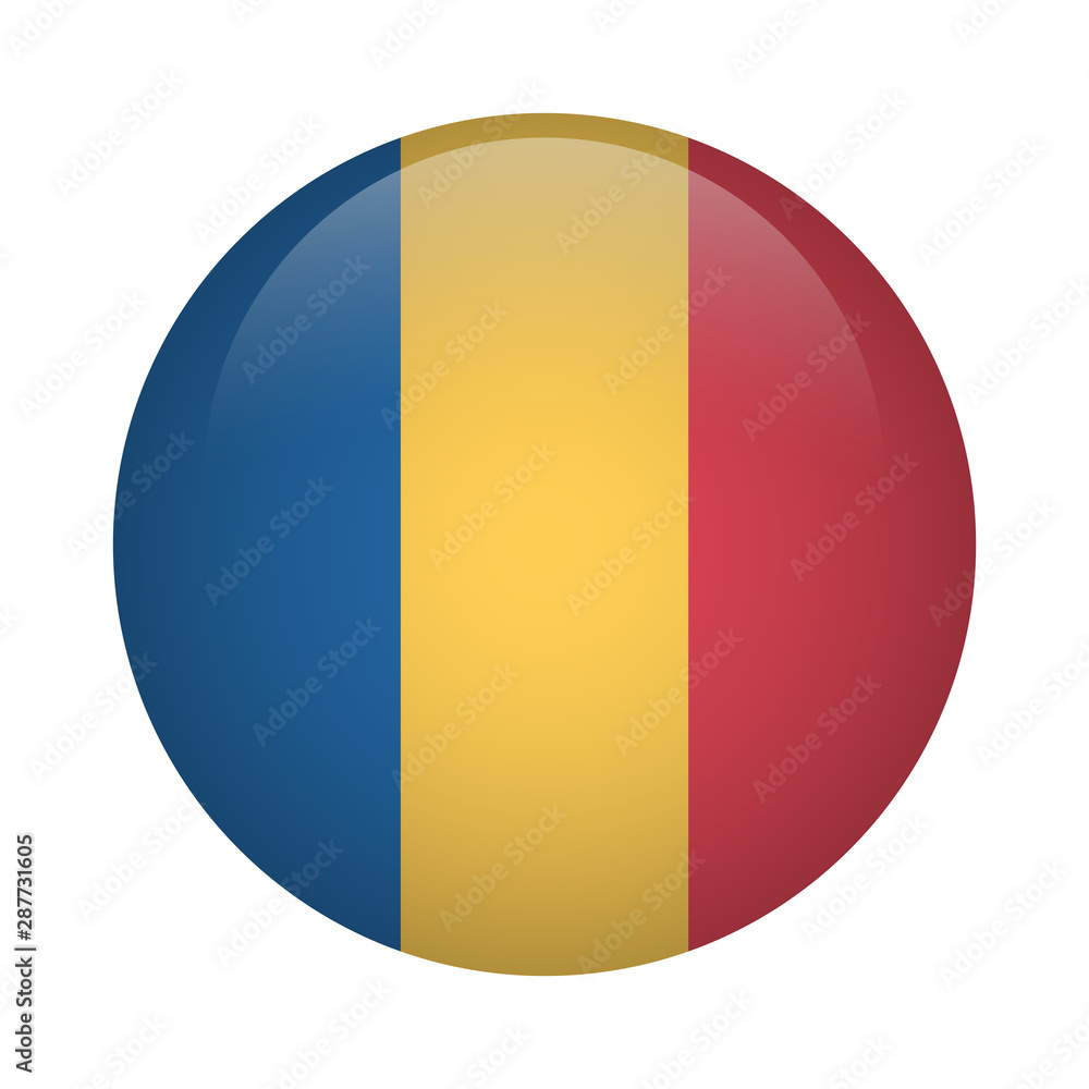 Round flag icon - Chad