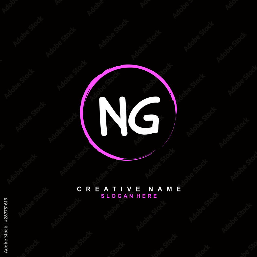 N G NG Initial logo template vector. Letter logo concept with background template. N G NG Initial logo template vector. Letter logo concept with background template.