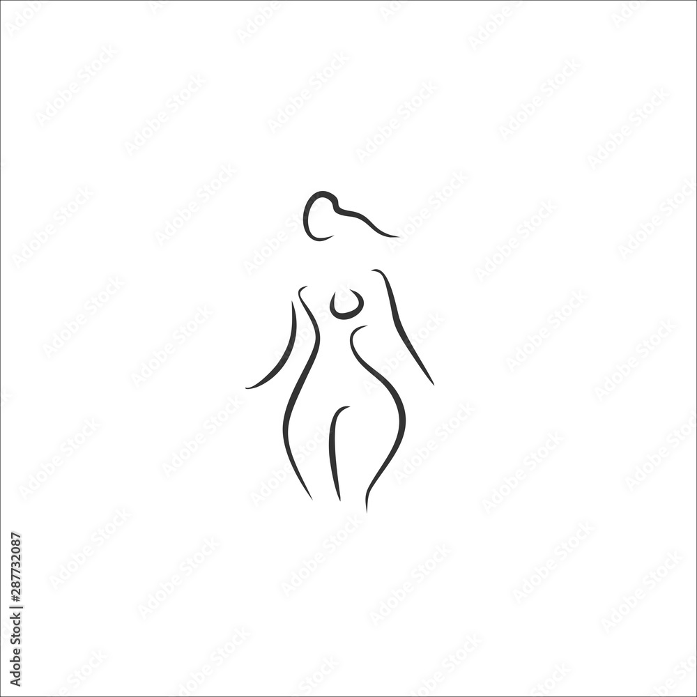 silhouette of a woman body shape icon vector silhouette of a woman body shape icon vector