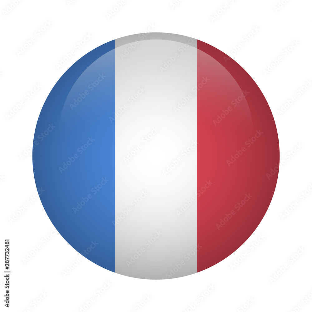 Round flag icon - France