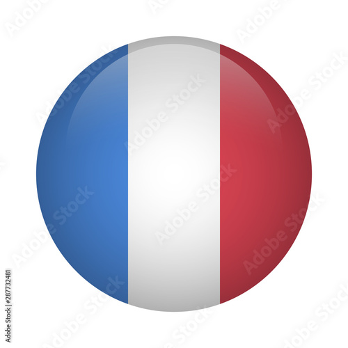 Round flag icon - France