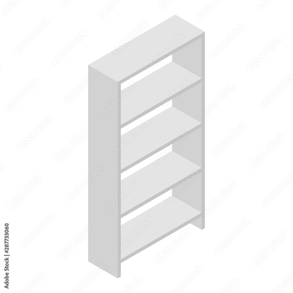 Shelf hospital icon. Isometric of shelf hospital vector icon for web design isolated on white background Shelf hospital icon. Isometric of shelf hospital vector icon for web design isolated on white background