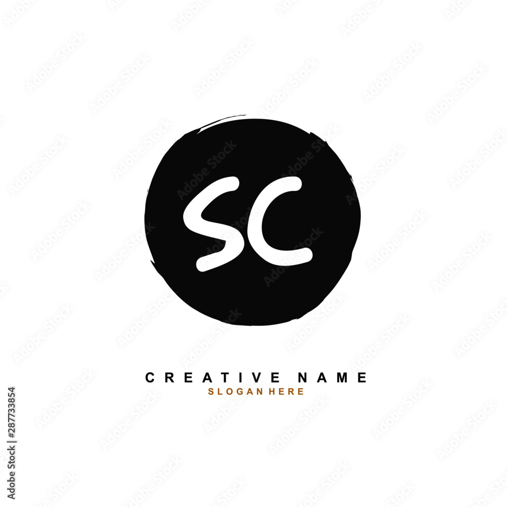 S C SC Initial logo template vector. Letter logo concept with background template. S C SC Initial logo template vector. Letter logo concept with background template.