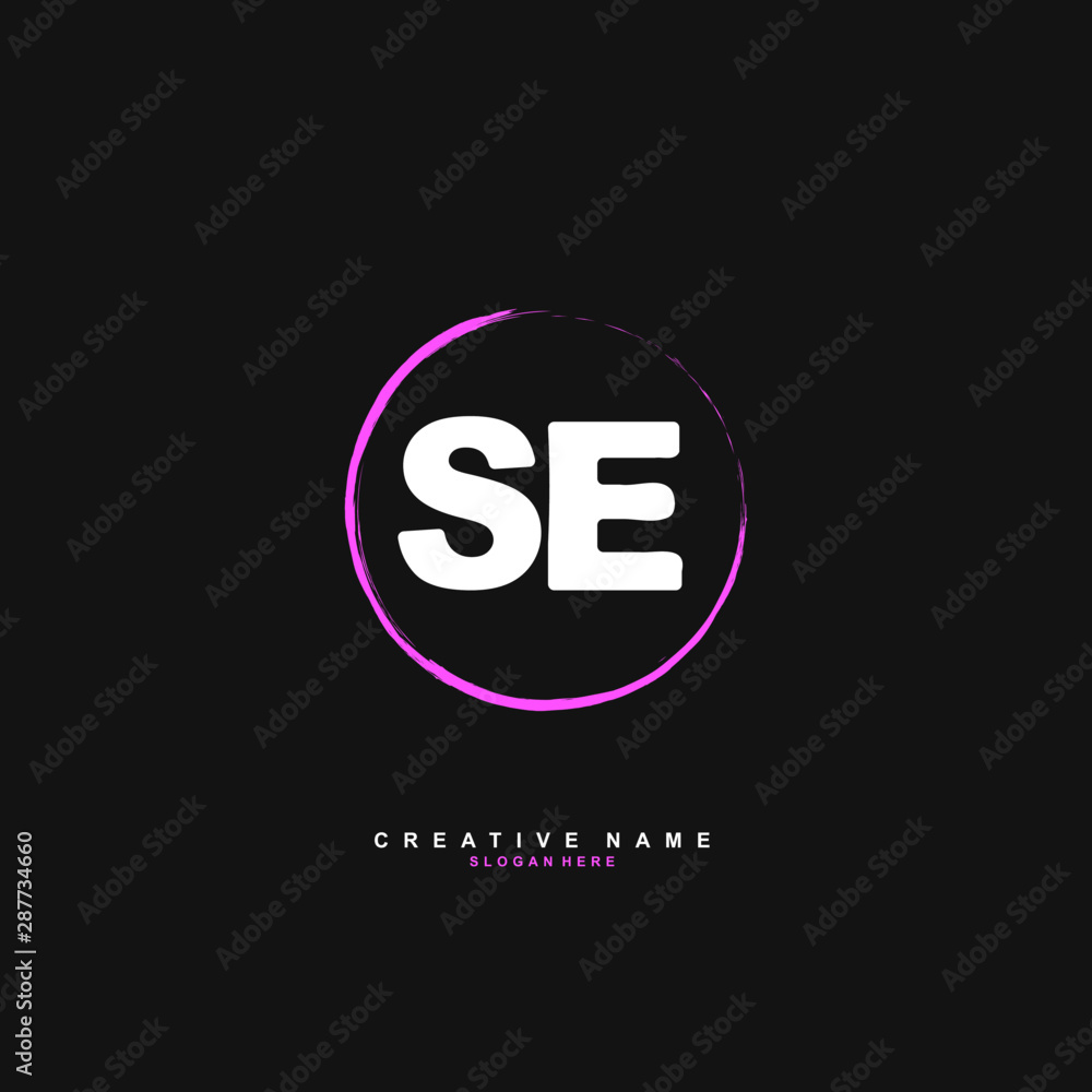 S E SE Initial logo template vector. Letter logo concept with background template. S E SE Initial logo template vector. Letter logo concept with background template.