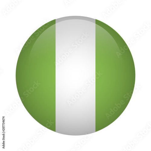 Round flag icon - Nigeria