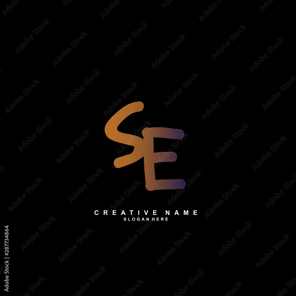 S E SE Initial logo template vector. Letter logo concept with background template. S E SE Initial logo template vector. Letter logo concept with background template.