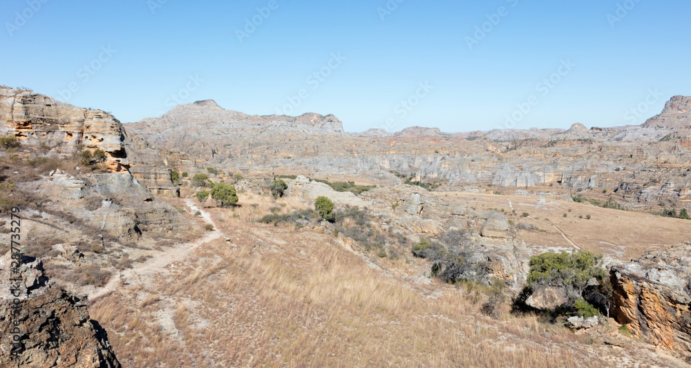 Isalo national park landscape canyon landmark in Madagascar