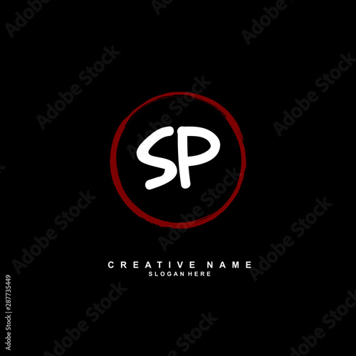 S P SP Initial logo template vector. Letter logo concept with background template.