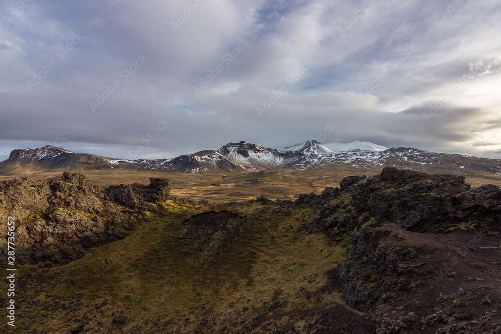 Views of the glacier Snaefellsjökull in Iceland Views of the glacier Snaefellsjökull in Iceland