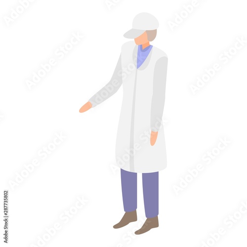 Milk factory manager icon. Isometric of milk factory manager vector icon for web design isolated on white background