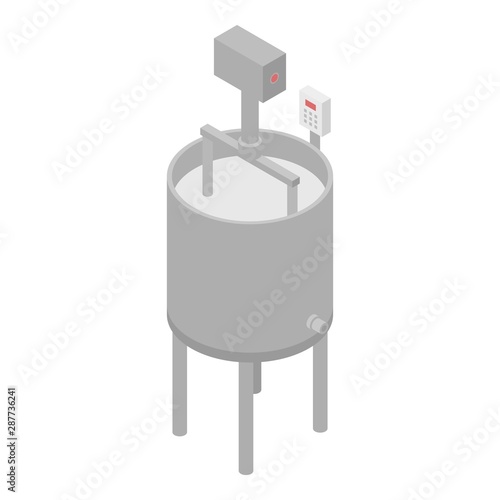 Milk factory mixer icon. Isometric of milk factory mixer vector icon for web design isolated on white background