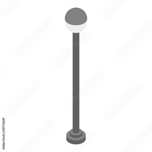 Street light pillar icon. Isometric of street light pillar vector icon for web design isolated on white background