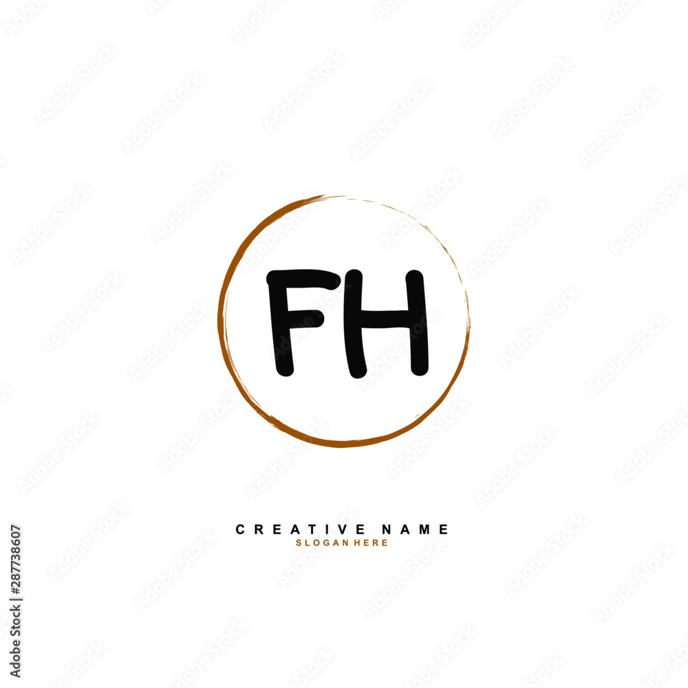 F H FH Initial logo template vector. Letter logo concept with background template. F H FH Initial logo template vector. Letter logo concept with background template.