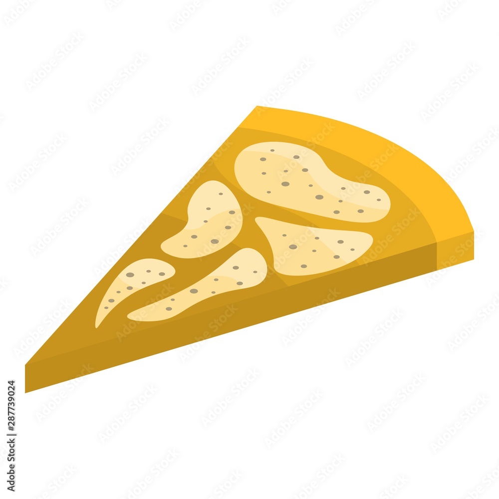 Greek pizza icon. Isometric of greek pizza vector icon for web design isolated on white background Greek pizza icon. Isometric of greek pizza vector icon for web design isolated on white background