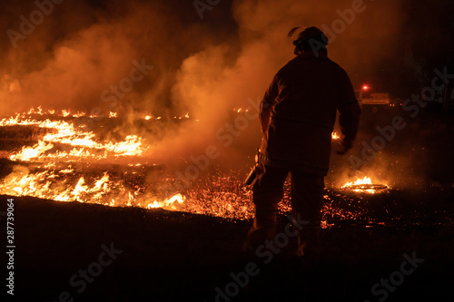 firefighter in action