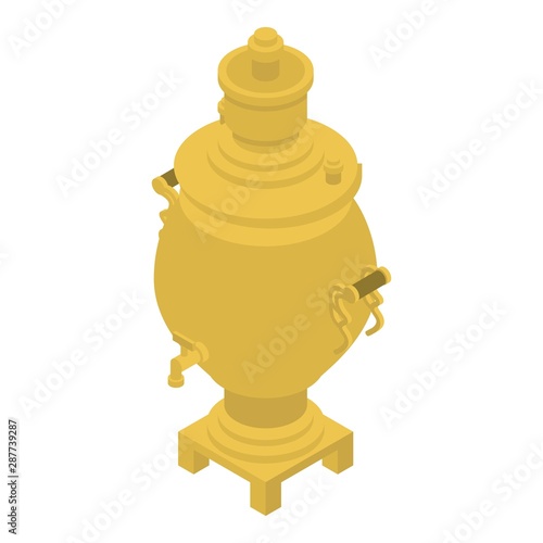 Traditional samovar icon. Isometric of traditional samovar vector icon for web design isolated on white background